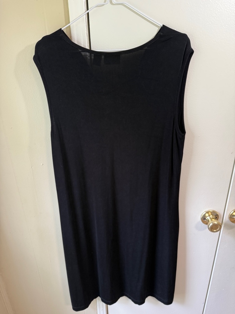 Chico’s Travelers Black Sleeveless Cowl Neck Midi Dress Size 3 Basics Career - Picture 5 of 6